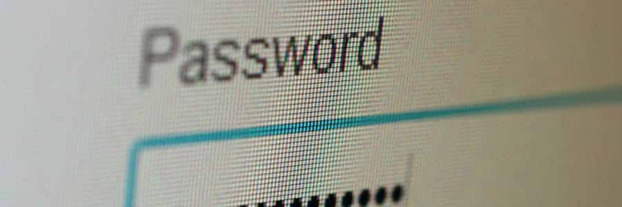 Person inputting a password