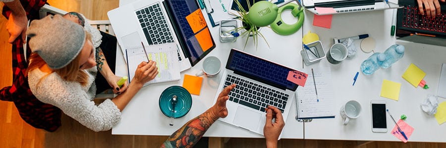 Team working in a office setting
