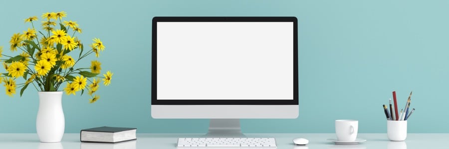 Computer at a home office