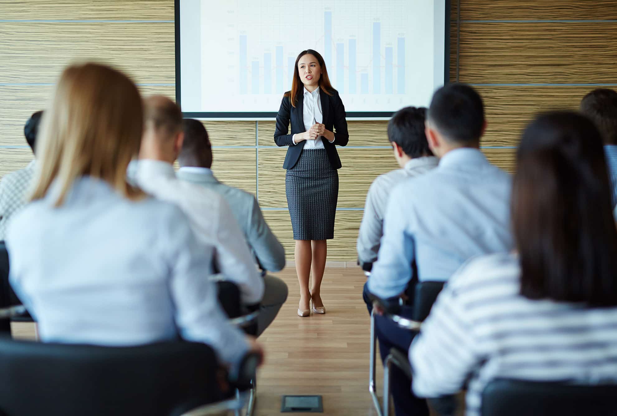 Woman giving a presentation